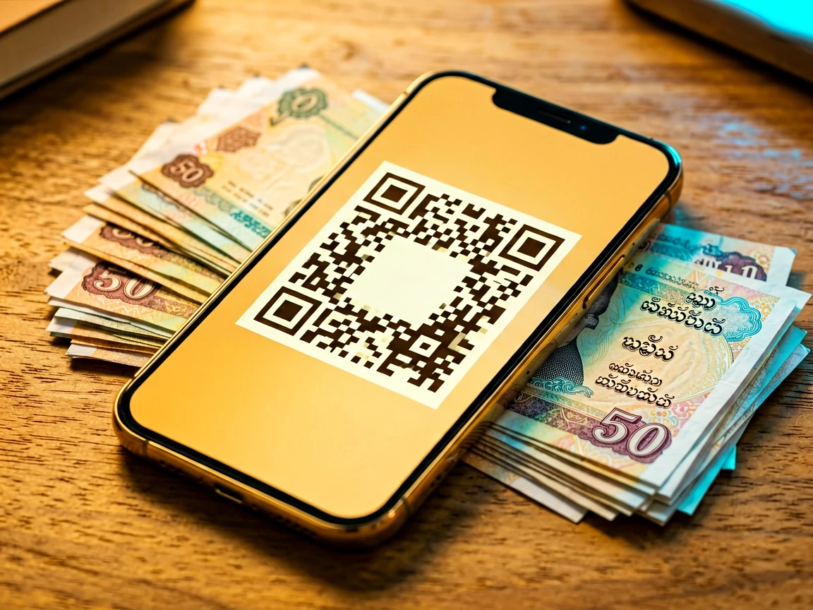 KBZPay QR ကုဒ် စကင်န်ဖတ်နေသည့်ပုံ